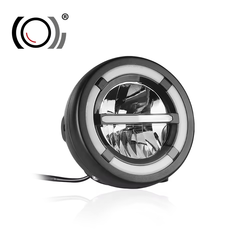 7 inch round LED headlights Waterproof LED working lights High and low light angel eye running lights